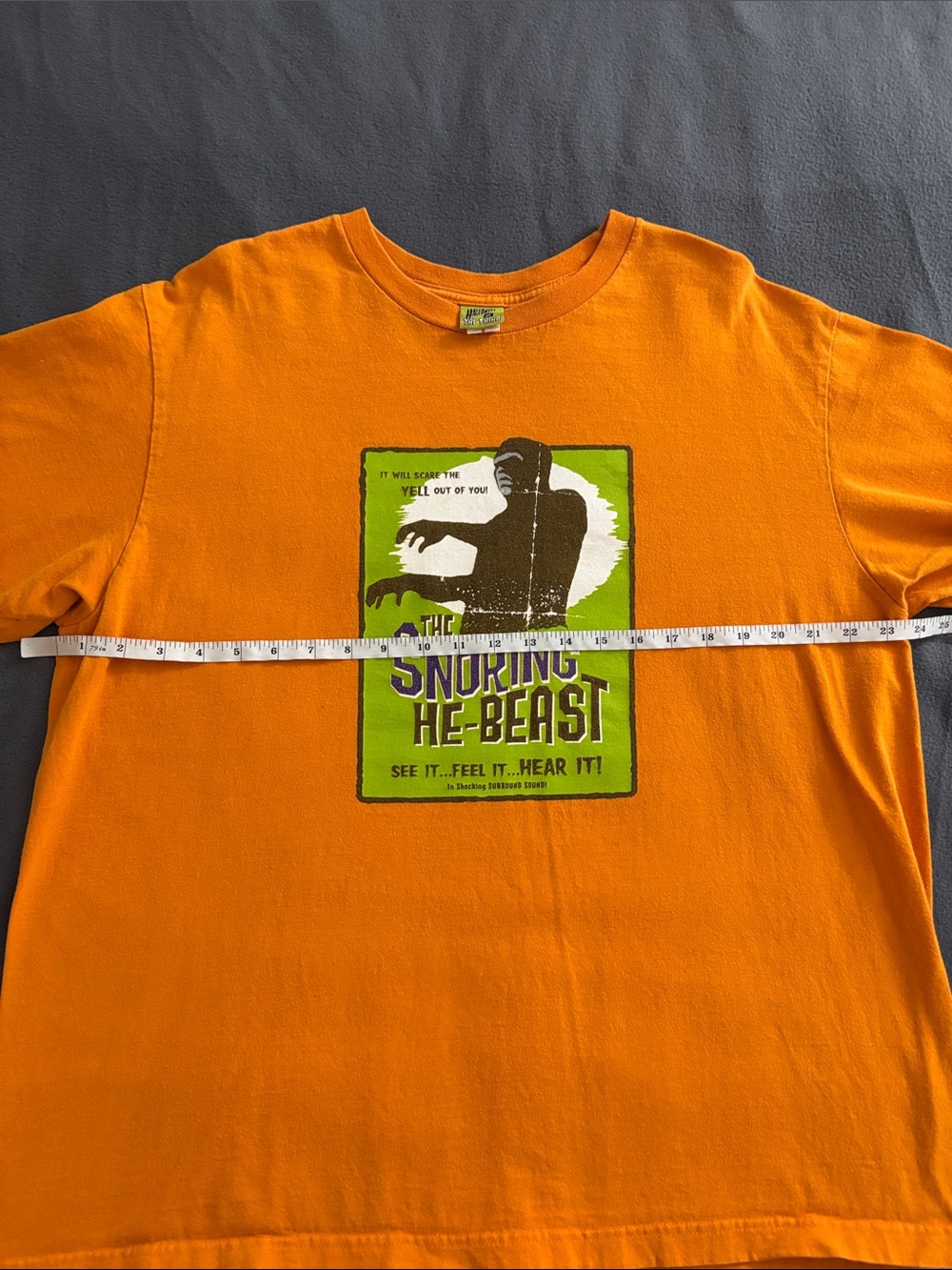 Halloween It’s The Thing Snoring He-Beast Orange Graphic Tee XL - Picture 4 of 9